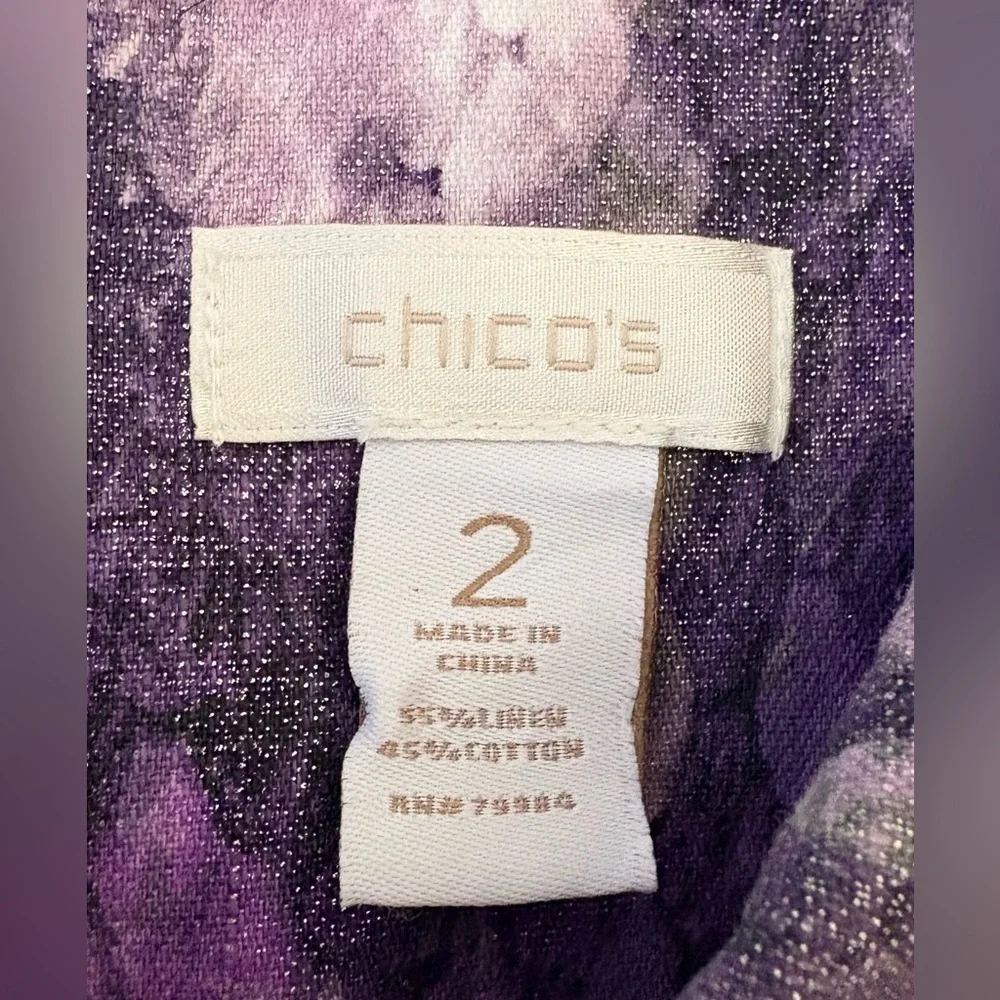 Chico's Purple Snakeskin Print Jacket